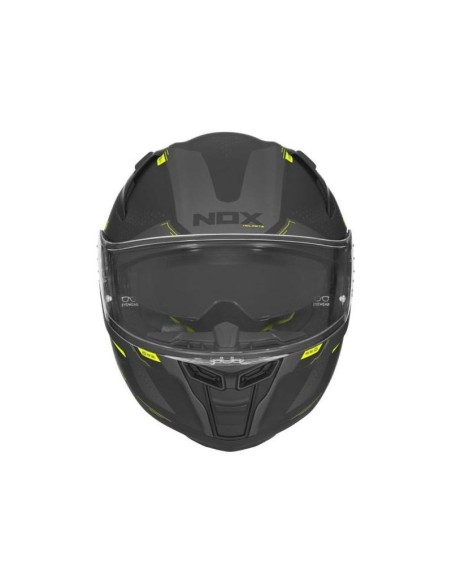 CASQUE NOX INTEGRAL N303S NEO NOIR MAT JAUNE FLUO CASQUE NOX INTEGRAL N303S NEO NOIR MAT JAUNE FLUO