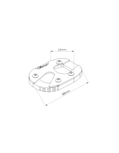 PUIG EXTENSION BASE DE BEQUILLE POUR SUSPENSION STANDARD POUR YAMAHA MT-09 SPORT TRACKER 2016 2