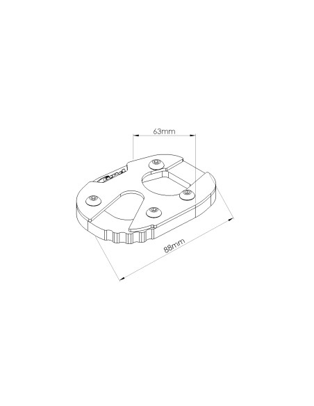 PUIG EXTENSION BASE DE BEQUILLE POUR SUSPENSION STANDARD POUR YAMAHA MT-09 SPORT TRACKER 2016 PUIG EXTENSION BASE DE BEQUILLE POUR SUSPENSION STANDARD POUR YAMAHA MT-09 SPORT TRACKER 2016