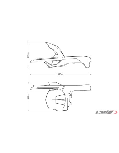 PUIG GARDE BOUE ARRIERE POUR MOTO BMW F900XR 2023